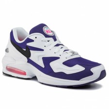 BASKETS HOMME NIKE AIR MAX2 LIGHT AO1741 103 violet blanc UK7