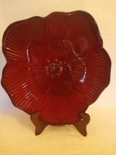 Hibiscus Handcrafted Chop Plate Serving Platter Pfaltzgraff Sarina 12" Embossed