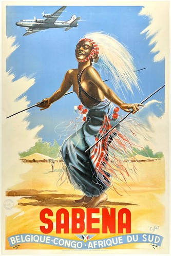 Sabena vintage travel - travel, poster