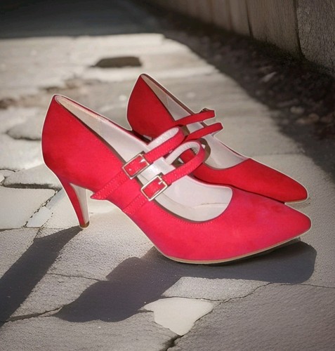 Escarpins rouges vinyl shoes - escarpins,