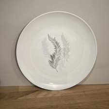 Plat Grande Assiette De Présentation Porcelaine de Limoges Raynaud Motif Plumes