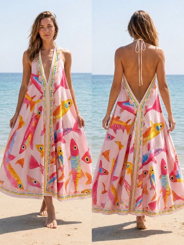 Robe longue dos - , nu