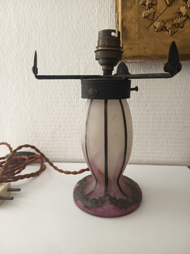 Pied lampe verre - lampe, epais