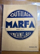 Catalogue MARTA tooling wood machine patented 1934 planer factory worker France
