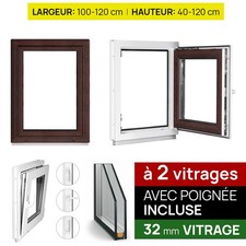 Fenêtre PVC Acajou Double