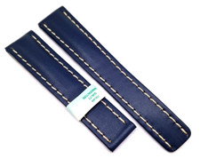 Bracelet Montre 18mm Bleu Veau Convenable pour Breitling Faltschl. ArteOra / 12