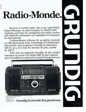 Publicité advertising 118  1980  Grundig   radio  transistor  FM  Sattellit 2400