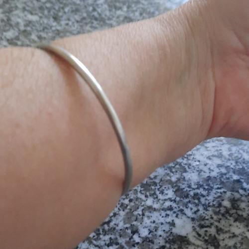Bracelet jonc rigide - , argent