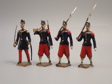 LEAD CBG-MIGNOT FAB AFTER 1950 4 SOLDIERS NAPOLEON III BRF