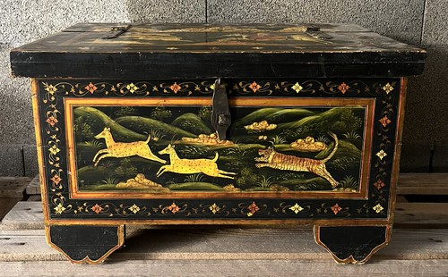 Ancien coffre indien - coffre, en