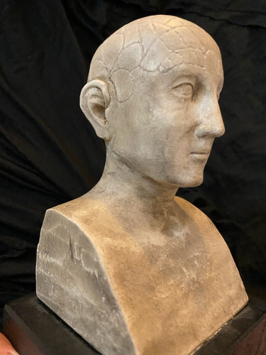 Hand carved wooden phrenology - hand,