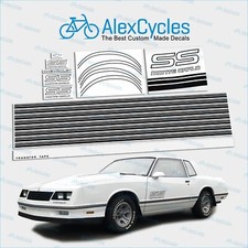 Monte Carlo SS 1987 1988 Restoration Fully Black Decals Vinyl Stripes Chevy Kit 