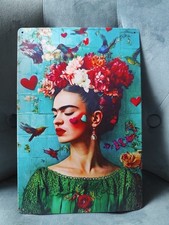 Plaque métal Frida Kahlo