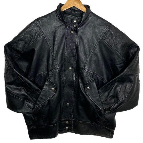 Blouson cuir noir - en, vintage