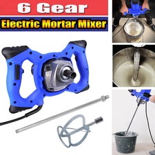 Malaxeur Mortier Colle 2600W Mélangeur Électrique Professionnel Outils 6-Speeds