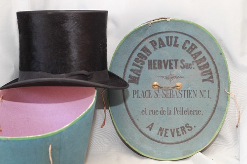 Chapeau haut forme taupe - en,