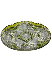 Grand plat ovale en cristal