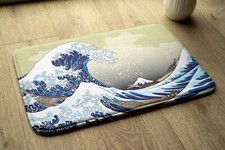 Tapis de Baignoire Douche Antidérapant 75x45 cm - Grande vague de Kanagawa