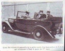 1936 -- PARIS POLICE PATROL CAR WITH TSF SPEAKER £558