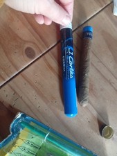 Ancien Cigare En Tube Metal J