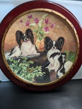 Limited Edition Papillon Dog Plate - Musical Mates - Piano - Danbury Mint
