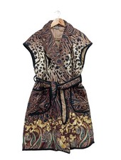 KIWI Gilet matelassé Dames Gilet T EU 38 brun-bleu-crème style décontracté