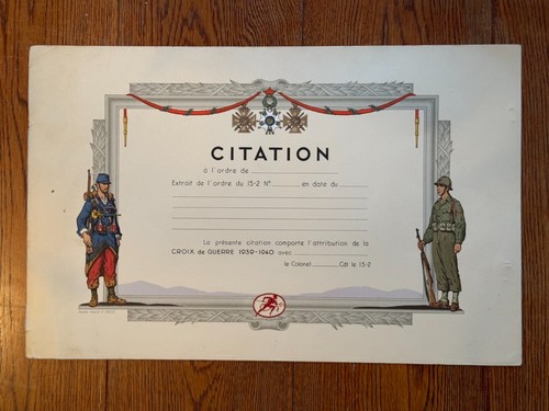 France brevet citation - citation, À