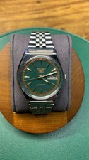 Vintage Seiko 5 Green Dial Day/Date, Automatic Men's Wristwatch 1970s-1980s