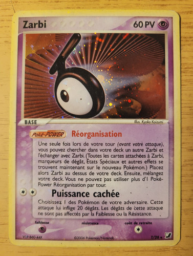 Carte pokémon zarbi - carte, holo