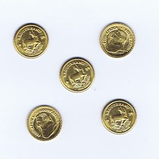 Lot de 5 PIÈCES OR KRUGERRAND