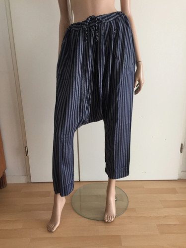 Sarouel rayures blanc bleu - blanc,