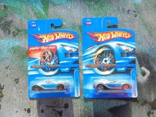 Hot Wheels TWO #144 Bugatti Veyron Silver/Blue W/FTE & BUGATTI W/SILVER 10 spoke