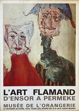 ENSOR PERMEKE AFFICHE ART FLAMAND 1970 MUSEE ORANGERIE ORIGINAL FRENCH POSTER
