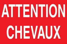Panneau attention chevaux