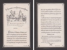 Image Pieuse Mortuaire - Un