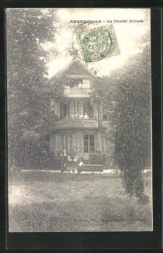 Cpa angerville chalet - angerville,, le