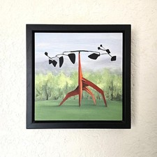 Joanne Rochon Oil Painting "Calder Mobile at Storm King" Modernist Landscape