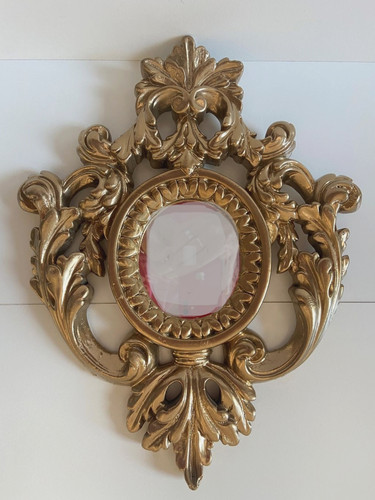 Ancien cadre miroir baroque - miroir,