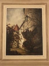 HUILE TOILE TABLEAU CADRE . CHÂTEAU DE SAINT BASLEMONT . Paindavoine . VOSGES .