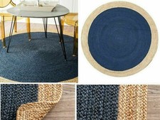 Tapis rond et tapis en jute