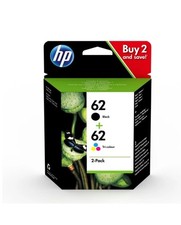 HP 62 Pack de 2 Cartouches d'Encre - Noir, Cyan, Magenta, Jaune Date 2026