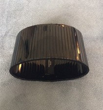 Appartement a Louer Designer Black Glossy Flexible Metal Statement Bracelet 195g