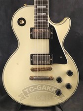 (Gibson) Guitare électrique Les Paul Custom White Gold Hardware Made in USA 1989