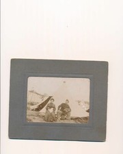 Photo Military Blacksmith's Shack Military Tent Woman Embroidery WWI