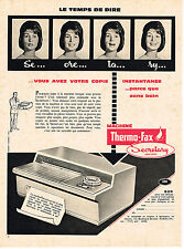 ADVERTISING 1960 THERMO-FAX SECRETARY photocopier