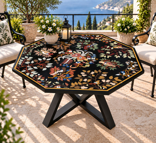Table basse marbre noir - 42", en