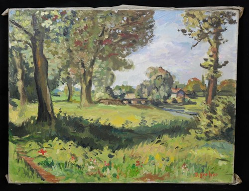Ancienne huile sur toile