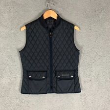 Belstaff Waistcoat Vest Women's EU 44 US 10 Black Full Zip Shell Diamond Quilted