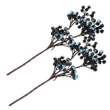  2 Pcs Fruits Artificiels Pour Decoration Tiges Fleurs Artificielles Baies