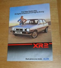 Ford Fiesta XR2 Brochure 1981-1982 - Fiesta XR2 Mk1